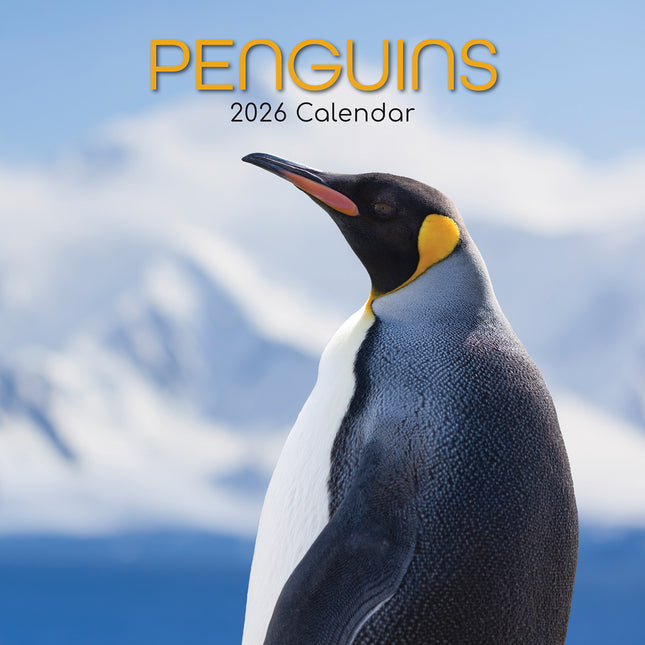 Penguins - 2026 Square Wall Calendar Pets Animals 16 Months Premium Planner Gift