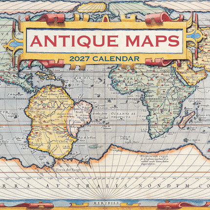 Antique Maps 2027 Premium Square Wall Calendar cover