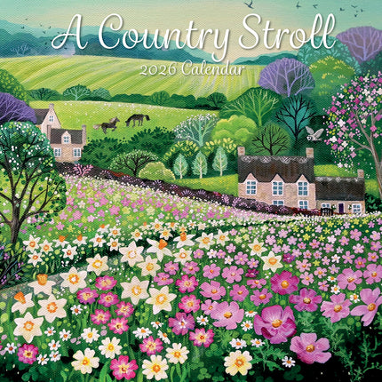 A Country Stroll - 2026 Square Wall Calendar 16 Months Arts Photos Planner Gift