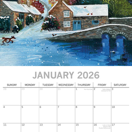 A Country Stroll - 2026 Square Wall Calendar 16 Months Arts Photos Planner Gift