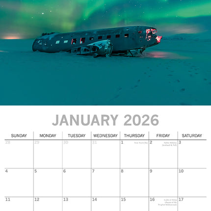 Abandoned - 2026 Square Wall Calendar 16 Months Arts Photography Planner Gift