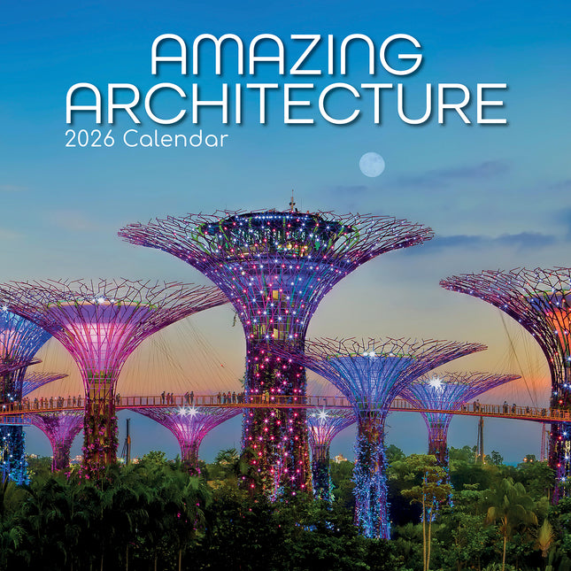 Amazing Architecture 2026 Square Wall Calendar 16 Month Arts Photos Planner Gift