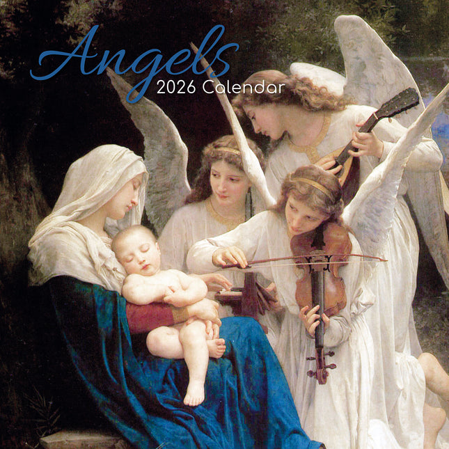 Angels - 2026 Square Wall Calendar 16 Months Arts Photography Home Planner Gift