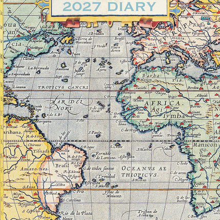Antique Maps 2027 A5 Padded Hard Cover Diary cover
