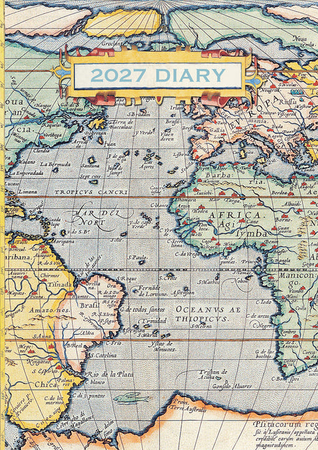 Antique Maps 2027 A5 Padded Hard Cover Diary cover