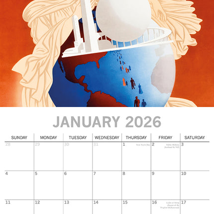 Art Deco - 2026 Square Wall Calendar 16 Months Arts Photography Planner Gift
