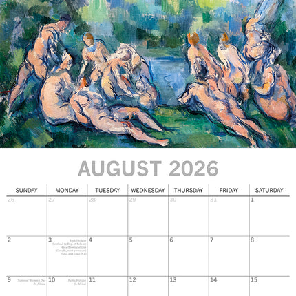 Cezanne - 2026 Square Wall Calendar 16 Months Arts Photography Home Planner Gift