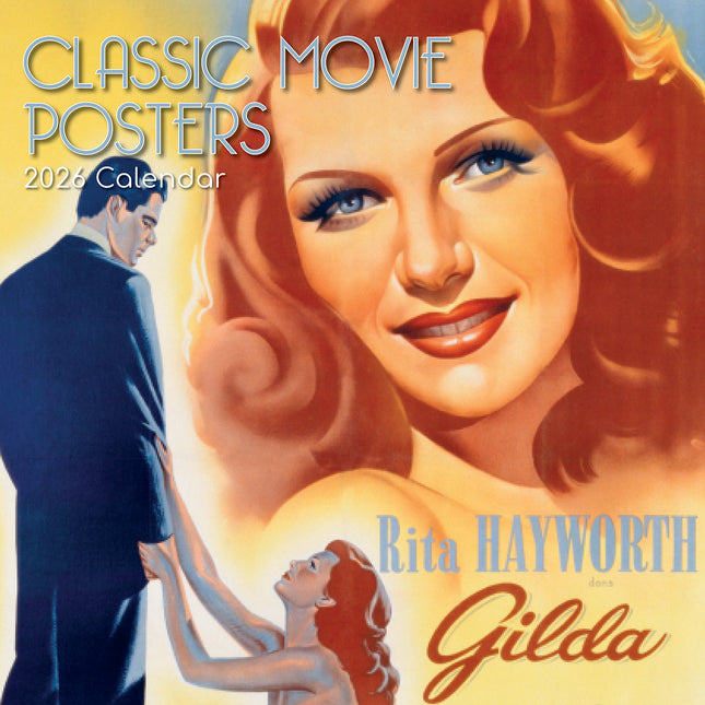Classic Movie Posters 2026 Square Wall Calendar 16 Month Arts Photo Planner Gift