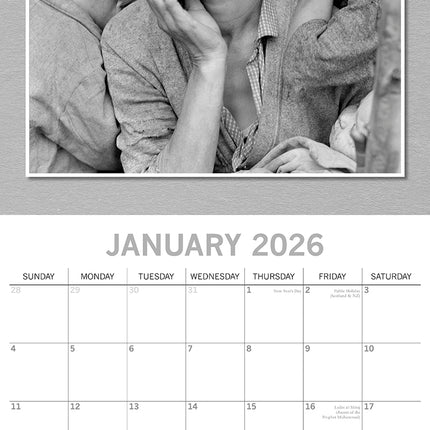 Classic Photography 2026 Square Wall Calendar 16 Months Arts Photos Planner Gift