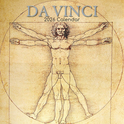 Da Vinci - 2026 Square Wall Calendar 16 Months Arts Photography Planner Gift
