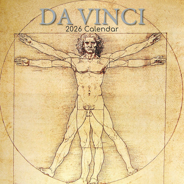 Da Vinci - 2026 Square Wall Calendar 16 Months Arts Photography Planner Gift