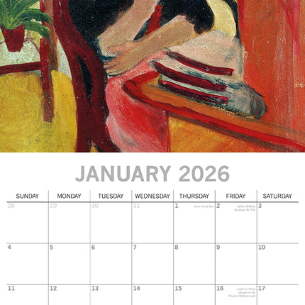 Expressionists - 2026 Square Wall Calendar 16 Months Arts Photos Planner Gift