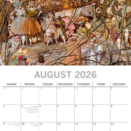 Fairies - 2026 Square Wall Calendar 16 Months Arts Photography Home Planner Gift