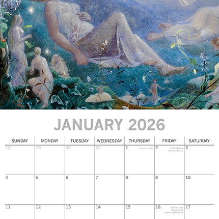 Fairies - 2026 Square Wall Calendar 16 Months Arts Photography Home Planner Gift