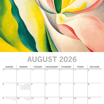 Georgia O'Keeffe - 2026 Square Wall Calendar 16 Months Arts Photos Planner Gift