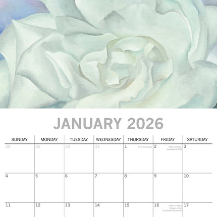 Georgia O'Keeffe - 2026 Square Wall Calendar 16 Months Arts Photos Planner Gift