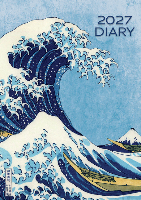 Hokusai 2027 A5 Padded Hard Cover Diary cover