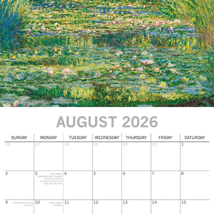 Impressionists 2026 Rectangle Wall Calendar