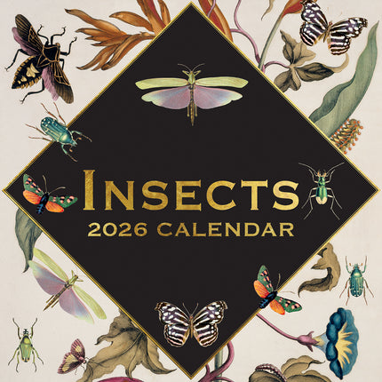 Insects - 2026 Square Wall Calendar 16 Months Arts Photography Home Planner Gift