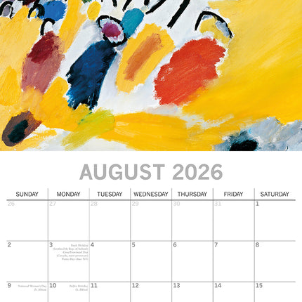 Kandinsky - 2026 Square Wall Calendar 16 Months Arts Photography Planner Gift