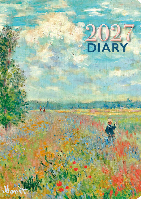 Monet 2027 A5 Padded Hard Cover Diary cover