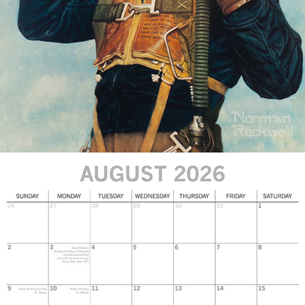 Norman Rockwell - 2026 Square Wall Calendar 16 Months Arts Photos Planner Gift