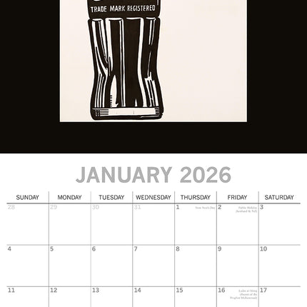 Pop Art - 2026 Square Wall Calendar 16 Months Arts Photography Home Planner Gift