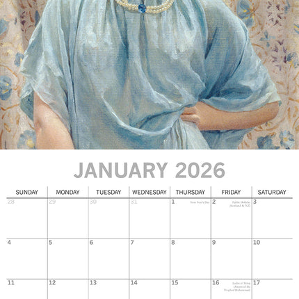 Pre-Raphaelites - 2026 Square Wall Calendar 16 Months Arts Photos Planner Gift