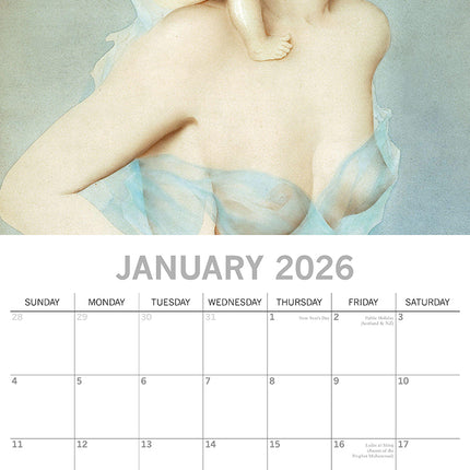 Retro Pin Ups - 2026 Square Wall Calendar 16 Month Arts Photography Planner Gift