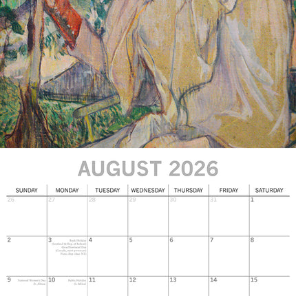 Toulouse-Lautrec - 2026 Square Wall Calendar 16 Months Arts Photos Planner Gift