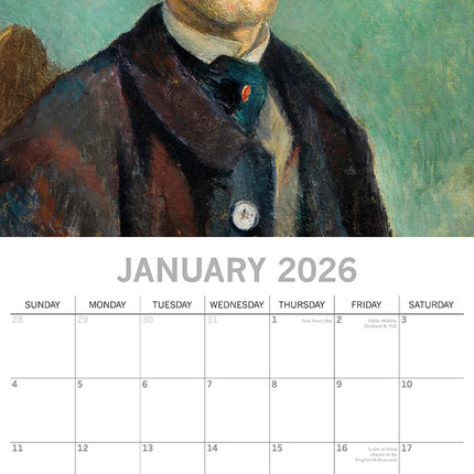 Toulouse-Lautrec - 2026 Square Wall Calendar 16 Months Arts Photos Planner Gift