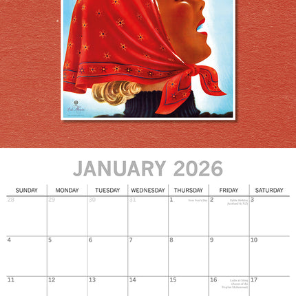 Vintage Skiing Posters 2026 Square Wall Calendar 16 Month Art Photo Planner Gift