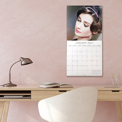 Audrey Hepburn 2027 Premium Square Wall Calendar lifestyle image