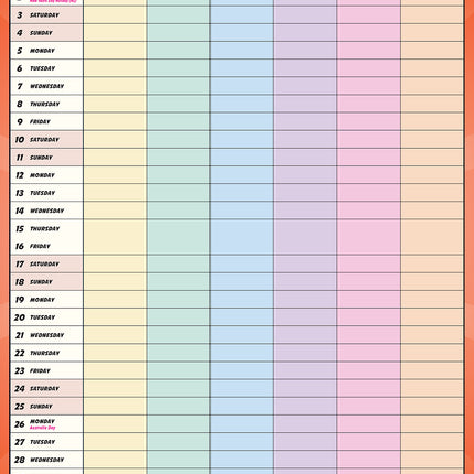 Family Organiser 2026 Rectangle Wall Calendar