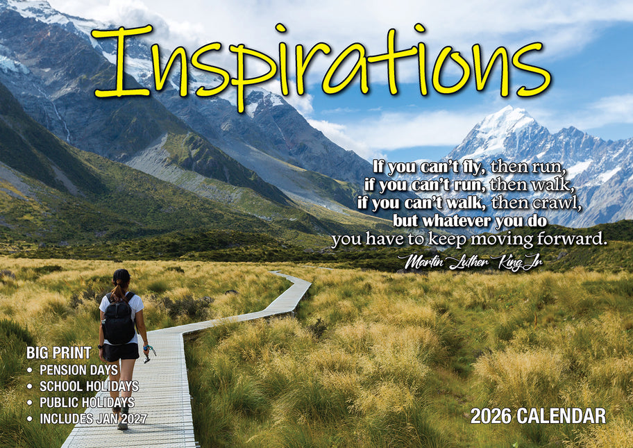 Inspirations 2026 Rectangle Wall Calendar