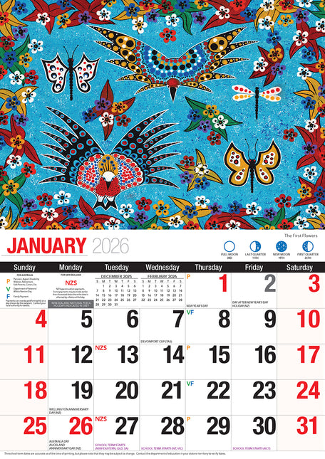 The Dreamtime 2026 Rectangle Wall Calendar