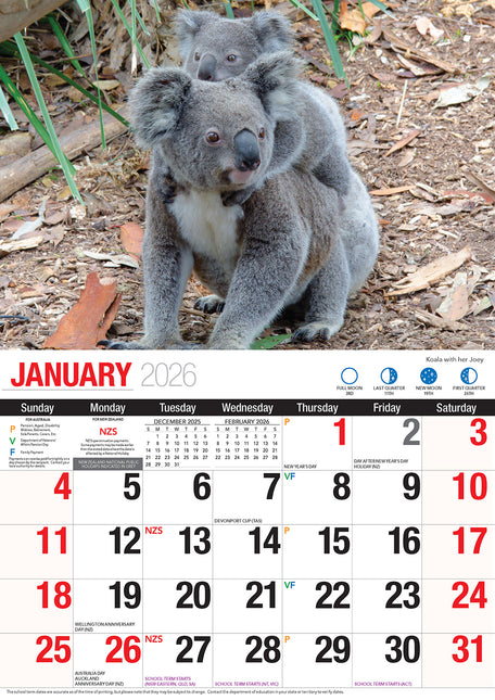 Icons Of Australia 2026 Rectangle Wall Calendar