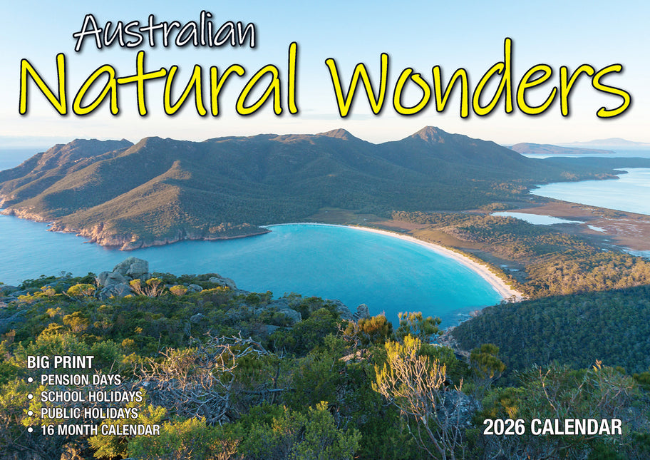 Australian Natural Wonders 2026 Rectangle Wall Calendar