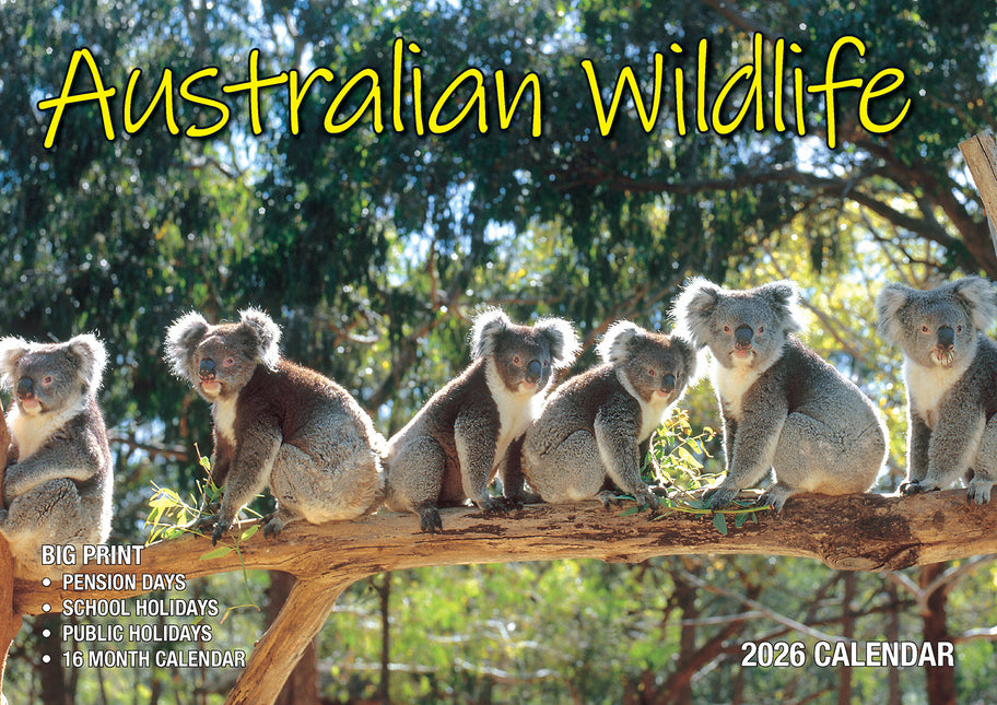 Australian Wildlife 2026 Rectangle Wall Calendar