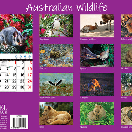 Australian Wildlife 2026 Rectangle Wall Calendar