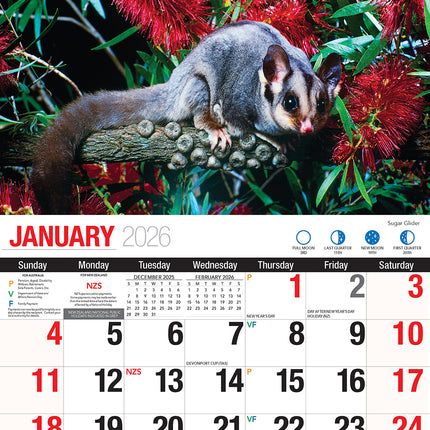 Australian Wildlife 2026 Rectangle Wall Calendar