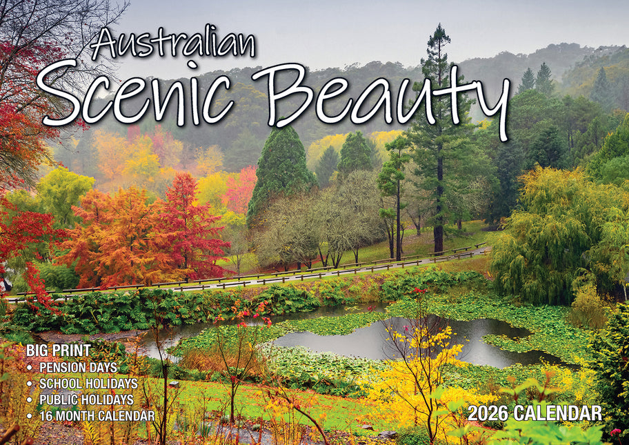 Australian Scenic Beauty 2026 Rectangle Wall Calendar