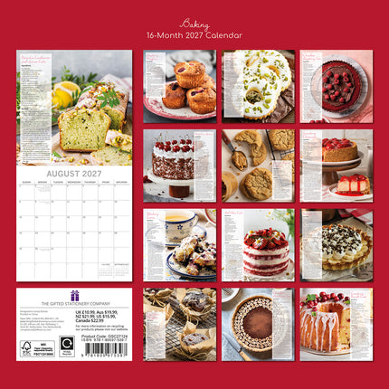 Baking 2027 Premium Square Wall Calendar back cover