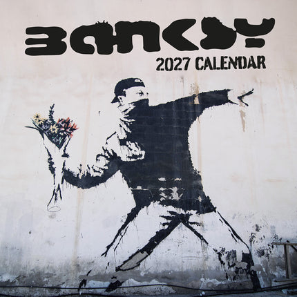 Banksy 2027 square wall calendar - front cover
