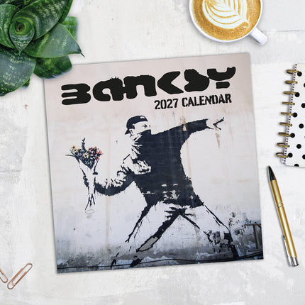Banksy 2027 square wall calendar - image detail