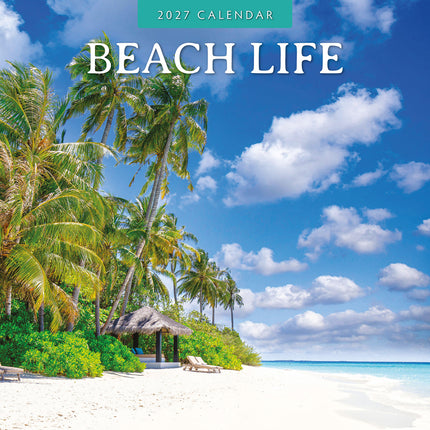 Beach Life 2027 square wall calendar - front cover