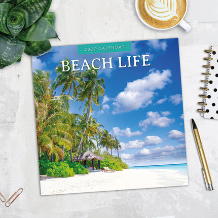 Beach Life 2027 square wall calendar - image detail