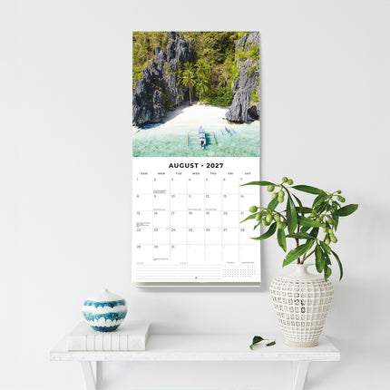 Beach Life 2027 square wall calendar - wall display