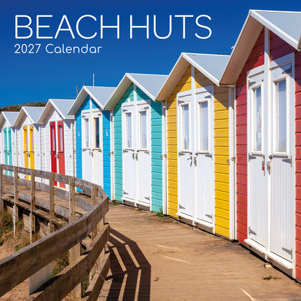 Beach Huts 2027 Premium Square Wall Calendar cover