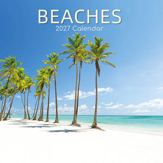 Beaches 2027 Premium Square Wall Calendar cover